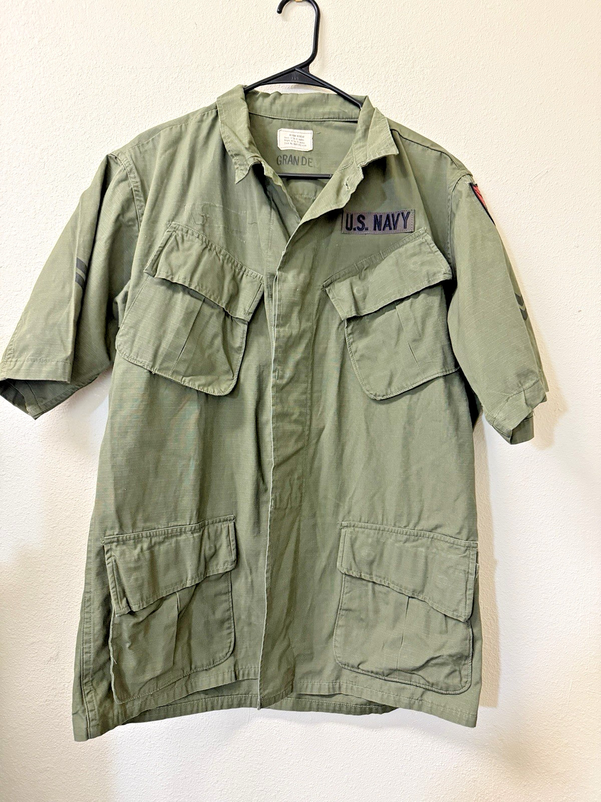 Vietnam Jungle Jacket Sz Medium Reg Coat Combat Tropical Ripstop 60s 1969