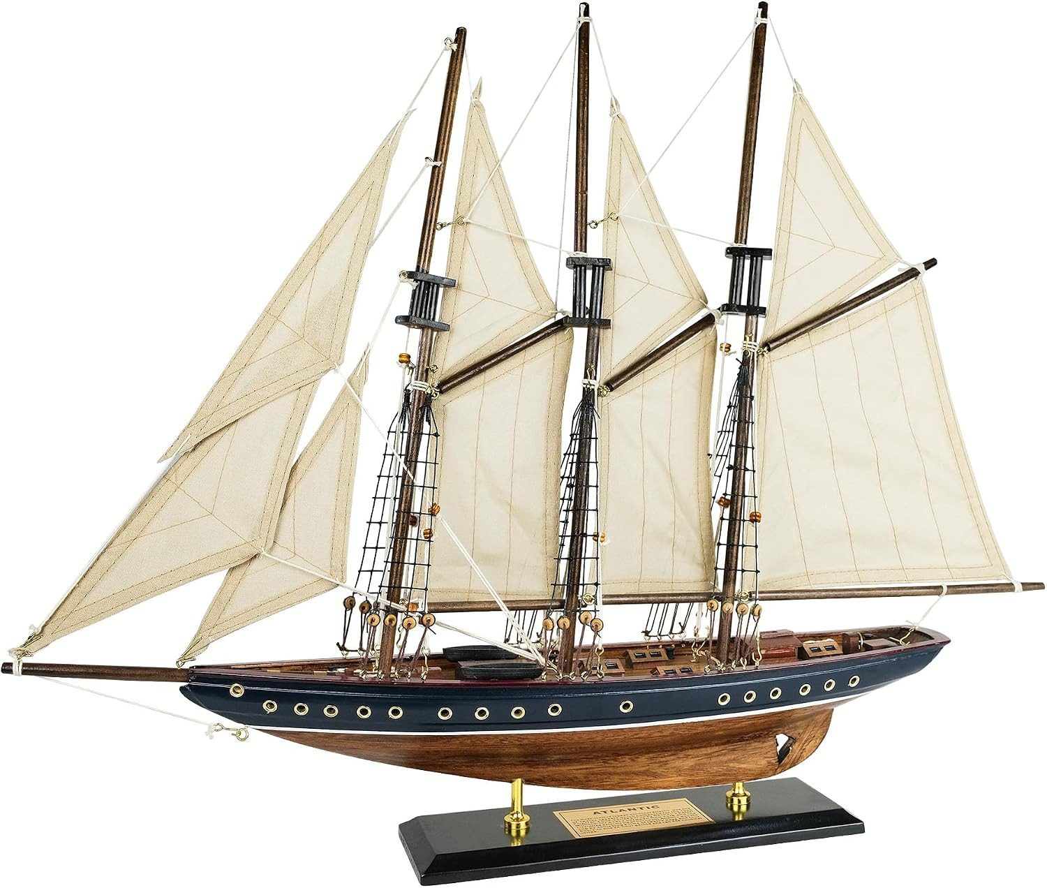 SAILINGSTORY Wooden Sailboat Model Ship Atlantic 24\