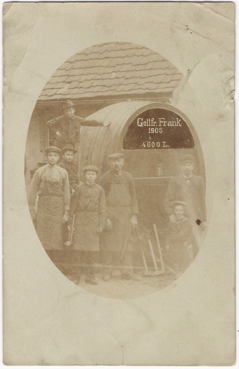 German Barrel Cooper Workshop Original 1905 Occupational Real Photo Postcard