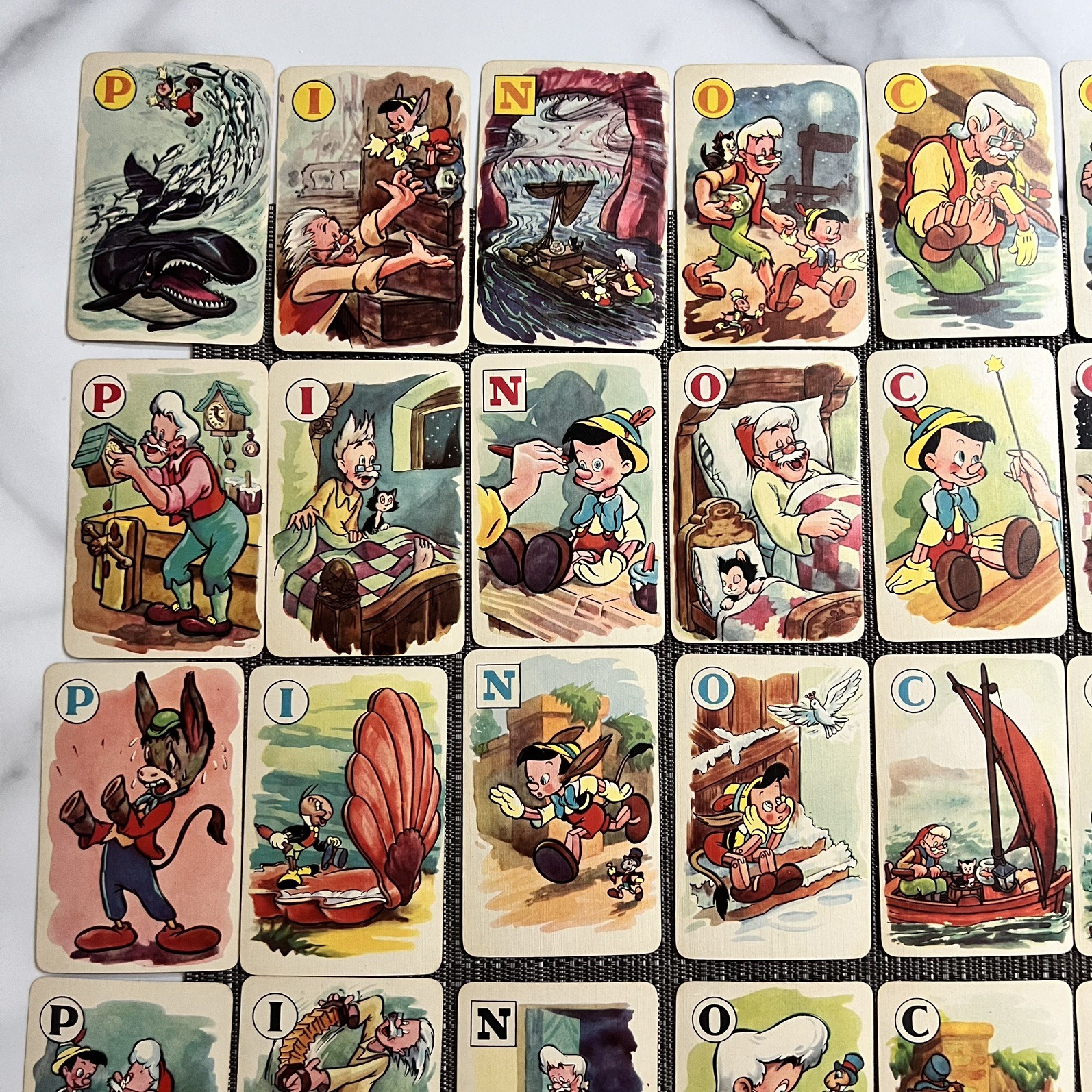 1940 Pinocchio Castell Bros. Ltd. Pepys Disney Rookie RC Full Set 45 Cards