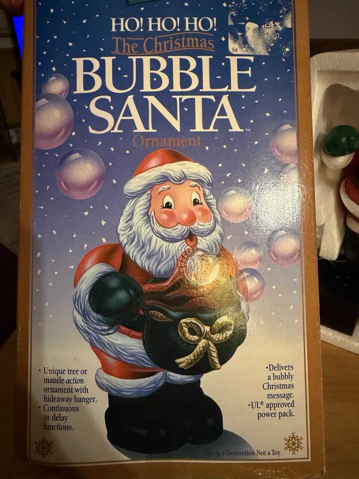 Vintage 1995 Kurt Adler Bubble Santa Ornament Santas Action World WORKS