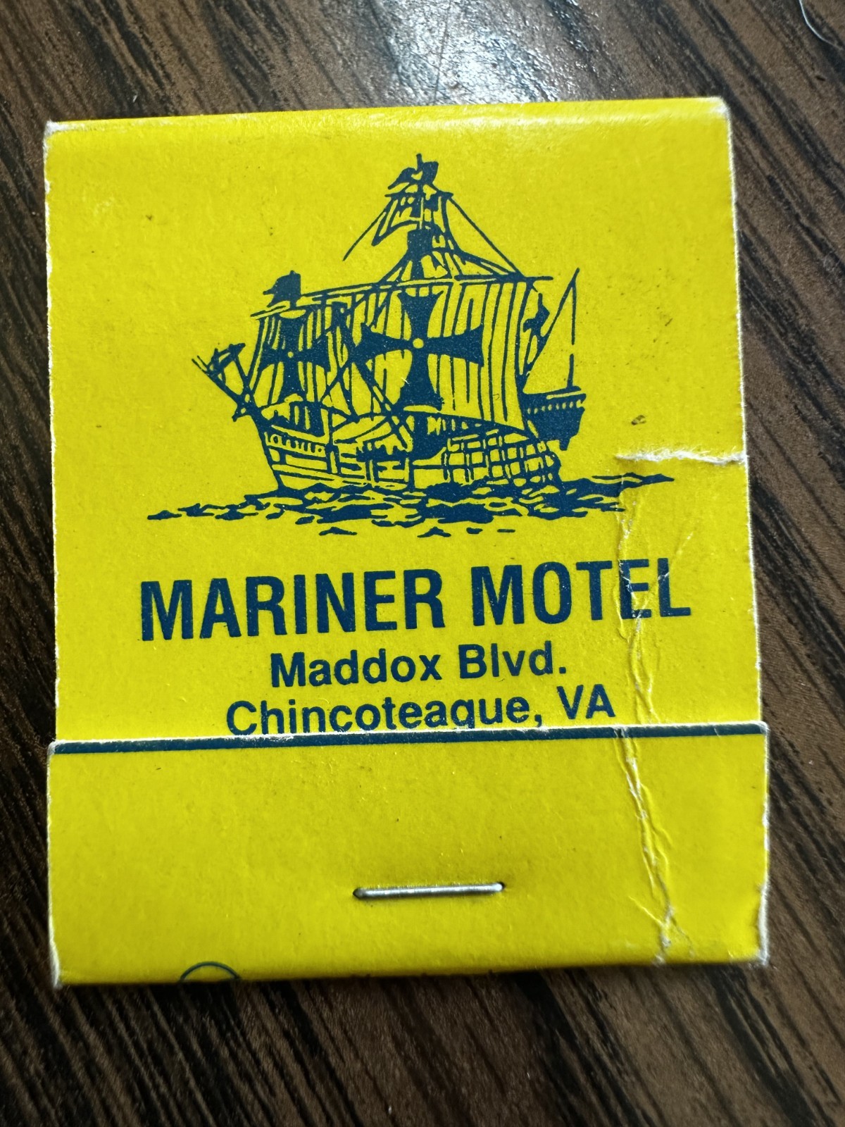 VTG Mariner Motel Maddox Blvd Chincoteague Virginia VA Matchbook-