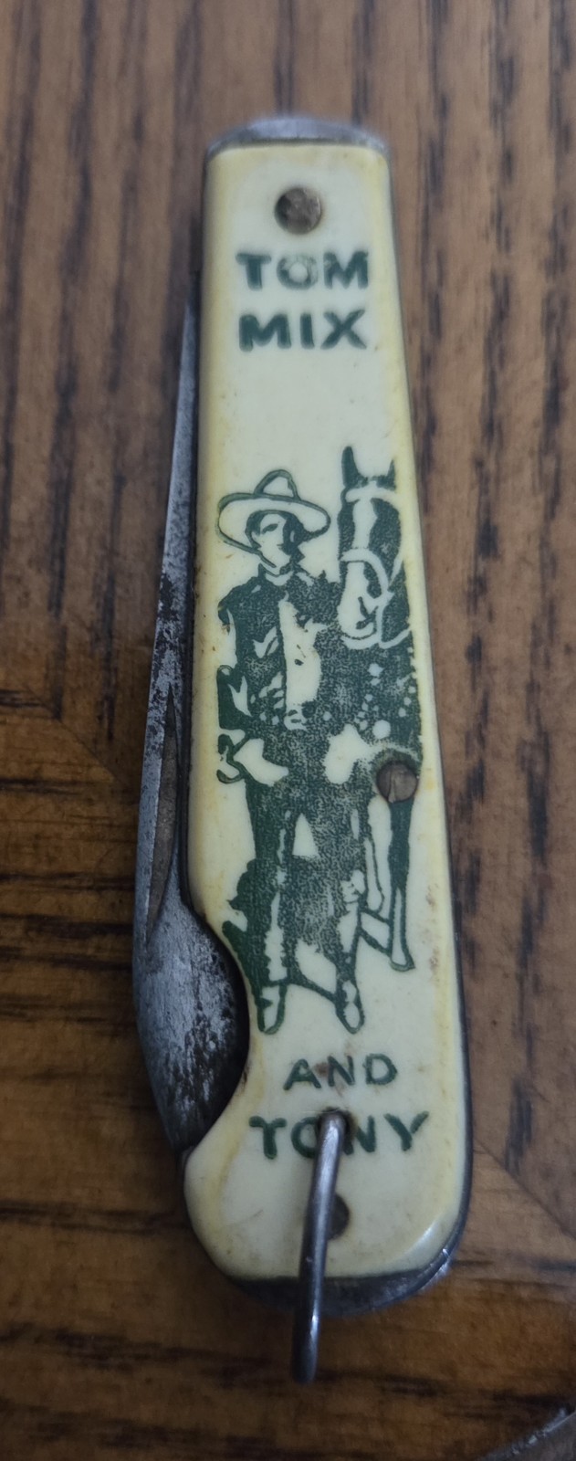 Vintage TOM MIX and TONY Very Early Imperial Cowboy Pocket Knife
