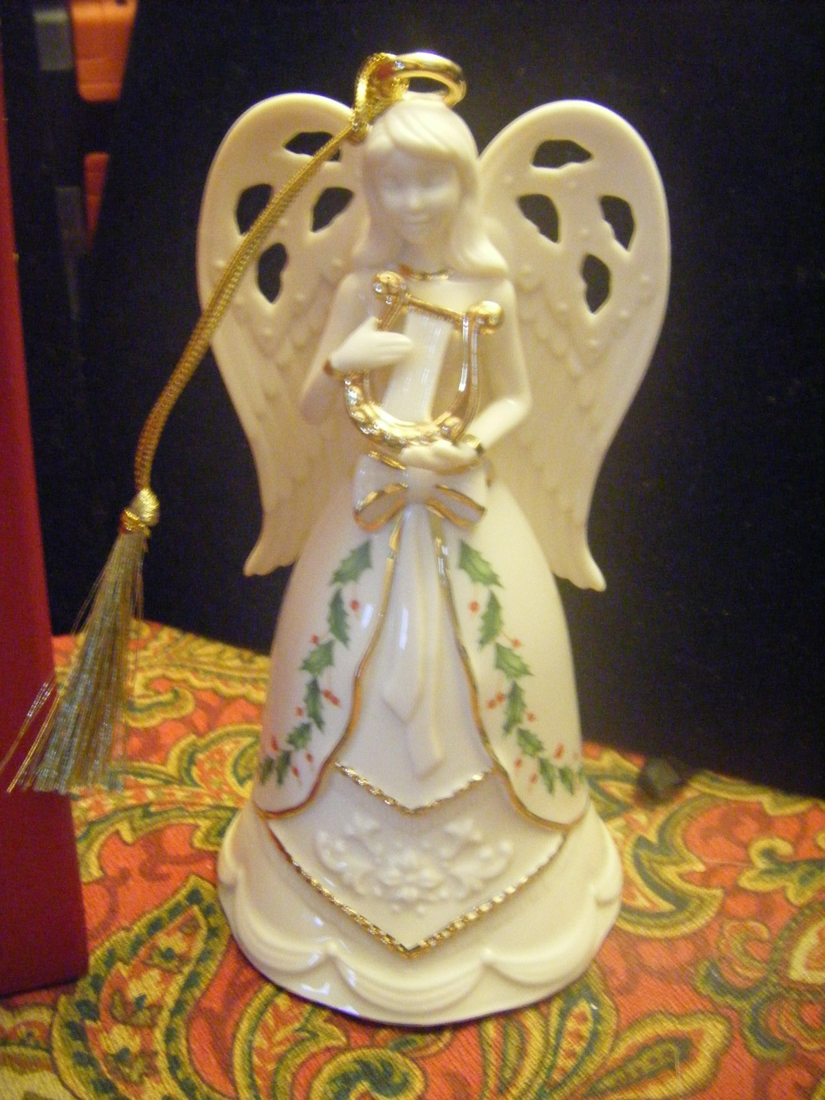 LENOX 2026 Holiday Angel Bell with Mandolin Christmas Ornament NEW 898573