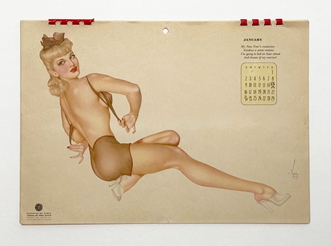 Esquire 1943 Twelve Month Pinup Girls Calendar Military WWII