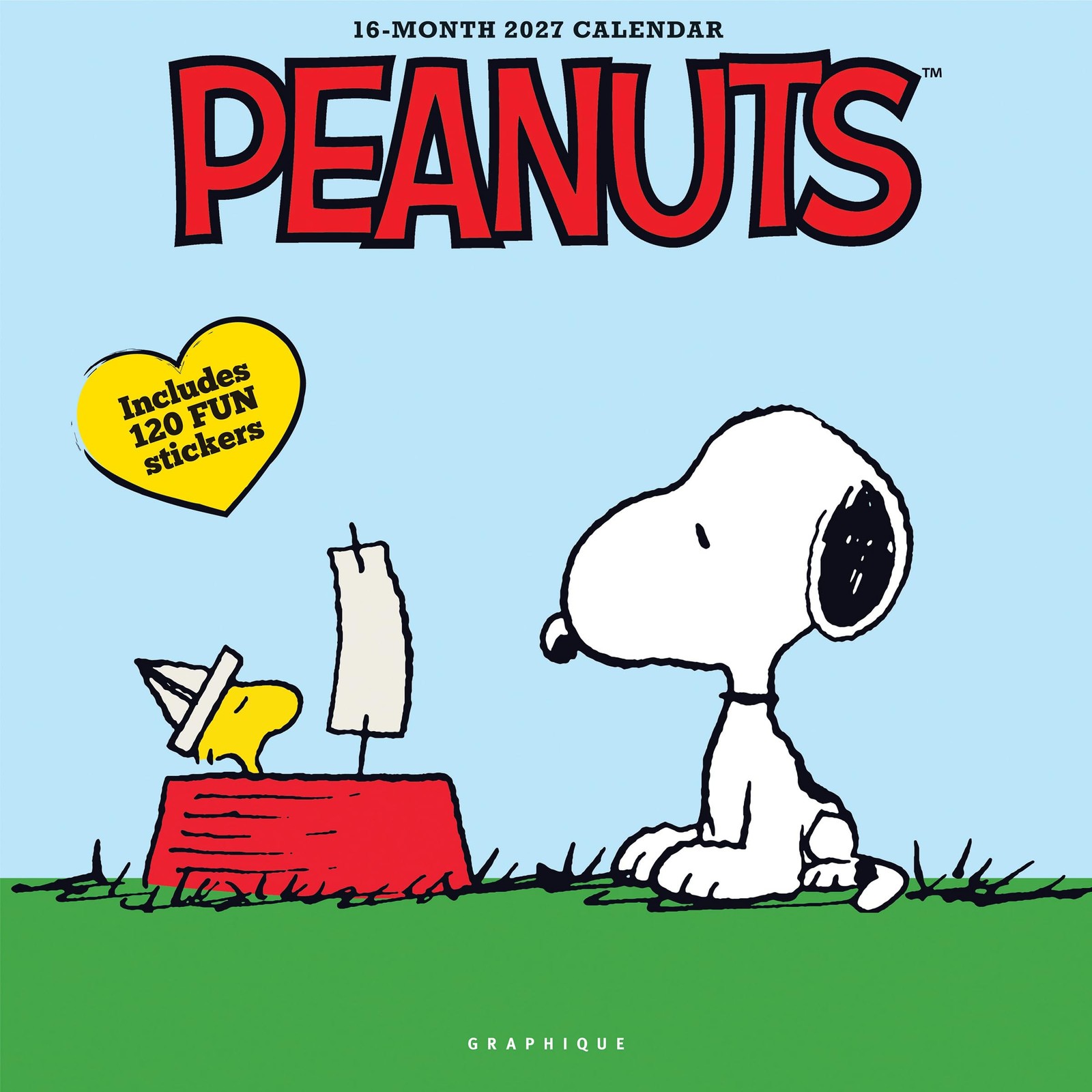 Graphique Peanuts 2027 Wall Calendar | 12” x 12” | Thick Paper | Home and Off...