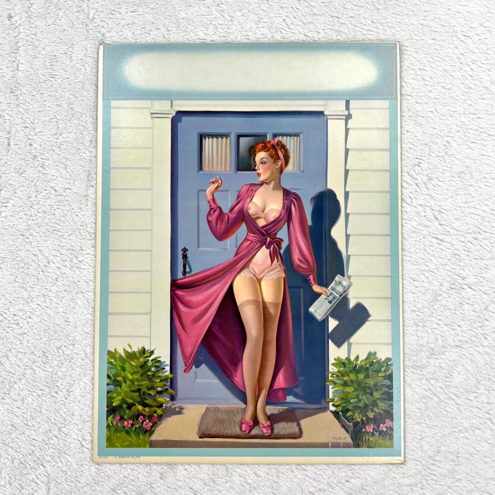 Vintage 1950s Pin Up Lithograph C. Moss 16.5\