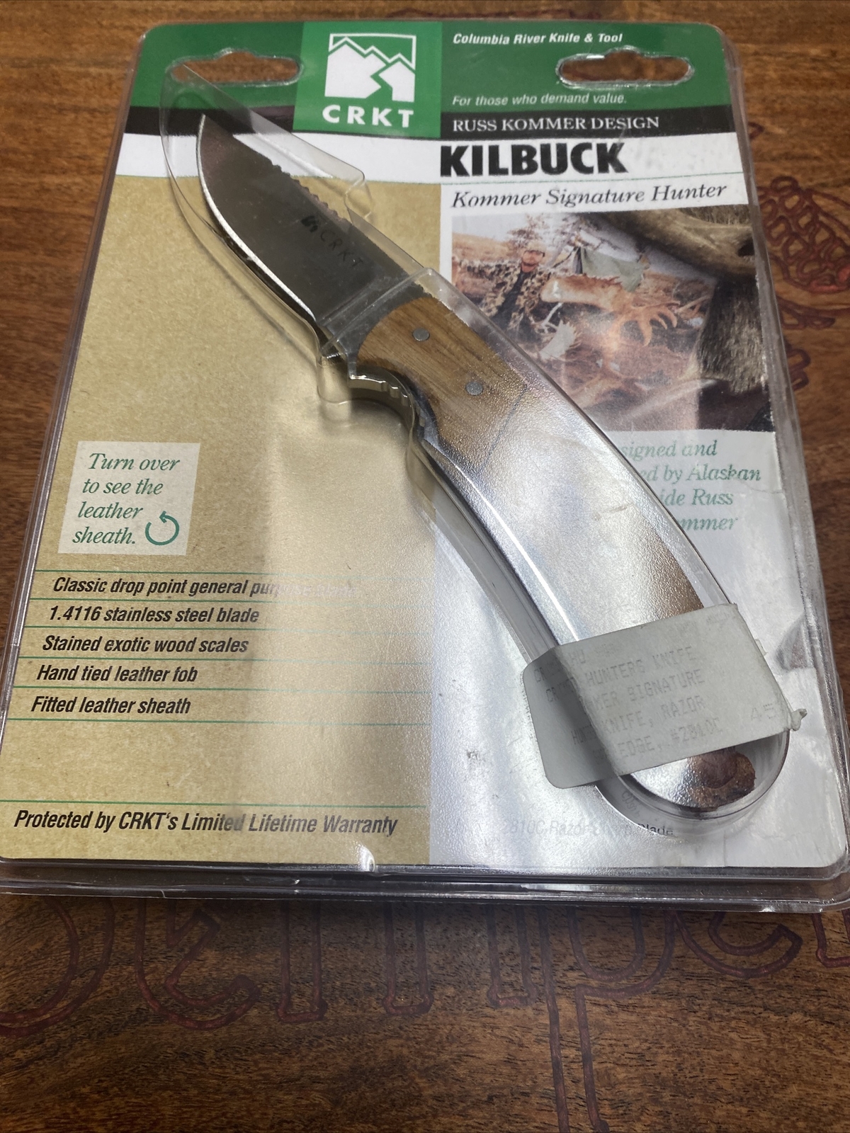 DISCONTINUED/RARE CRKT 2810C KILBUCK  Signature Hunter Fixed Blade Knife