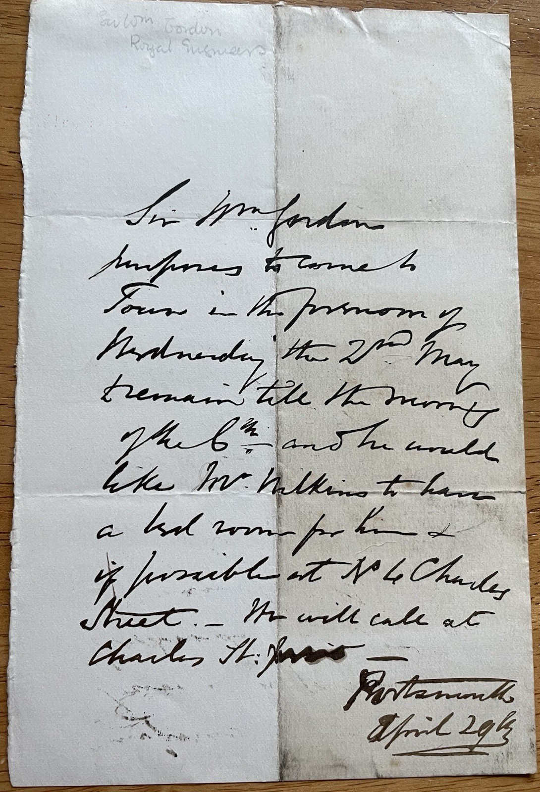 British Major General Sir John William Gordon Autographed Letter
