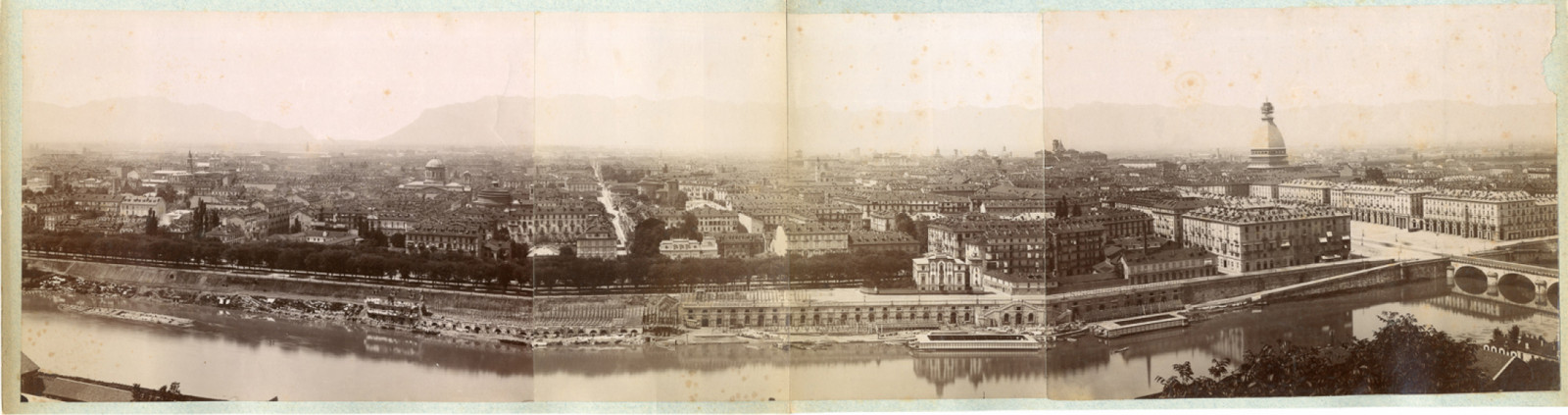 Panorama Lyon albumen print 19.2x76.7 circa 1890 albumen print 