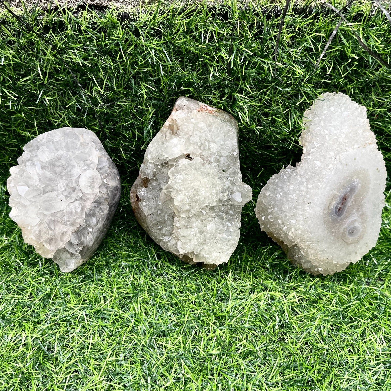 4.71LB TOP Natural crystal flower Cluster Quartz Point vug mineral Specimen 3pc