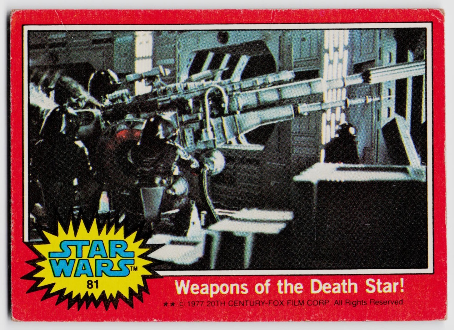 1977 Topps Star Wars #81 Weapons of the Death Star Red Series 2 Vintage