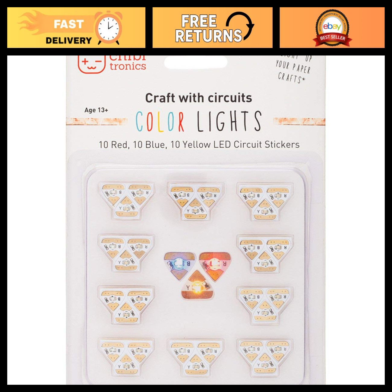 Circuit Stickers - 10 Red, 10 Yellow, 10 Blue Megapack