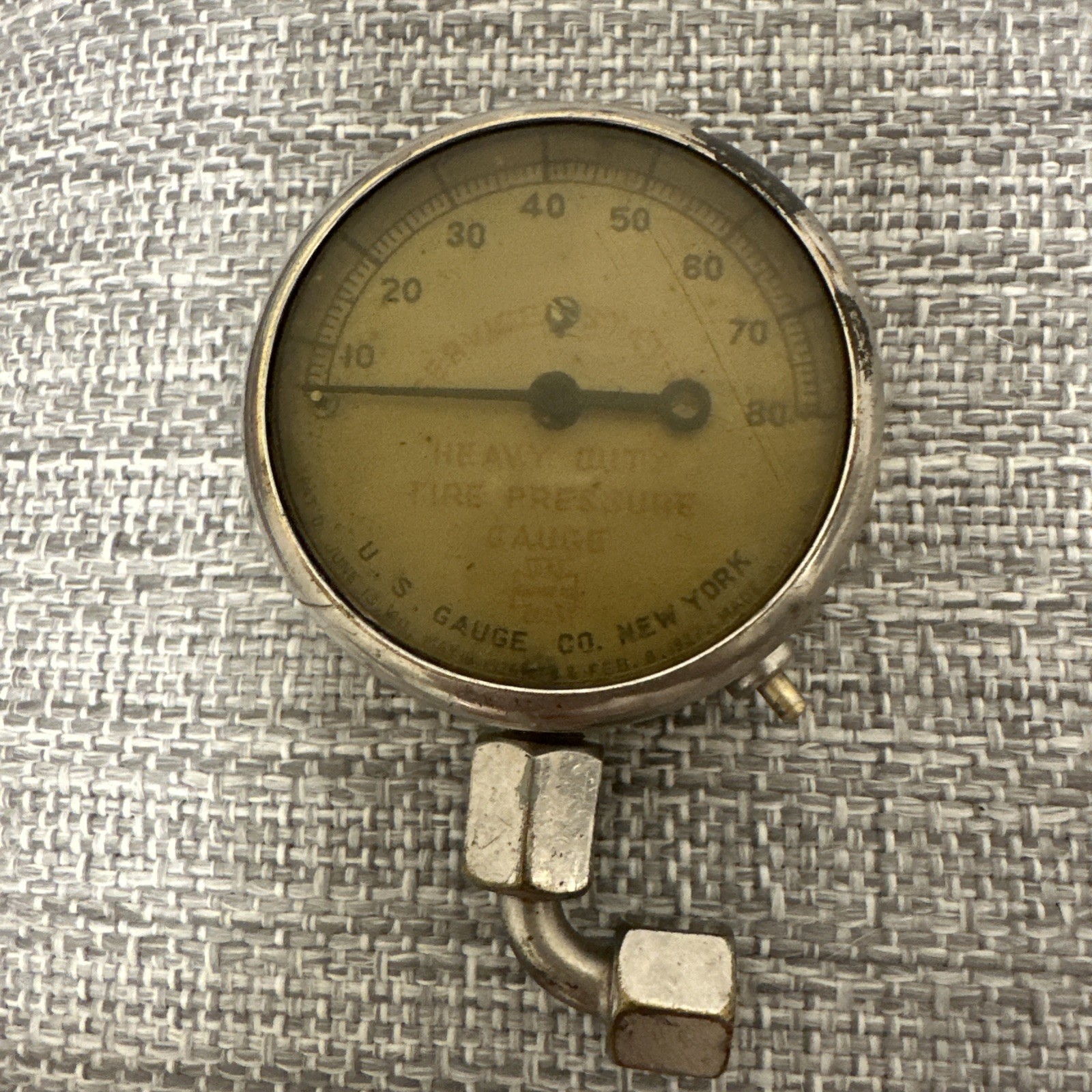 Antique 1911-1927 Tire Pressure Gauge * Service Station Model * U.S. Gauge Co