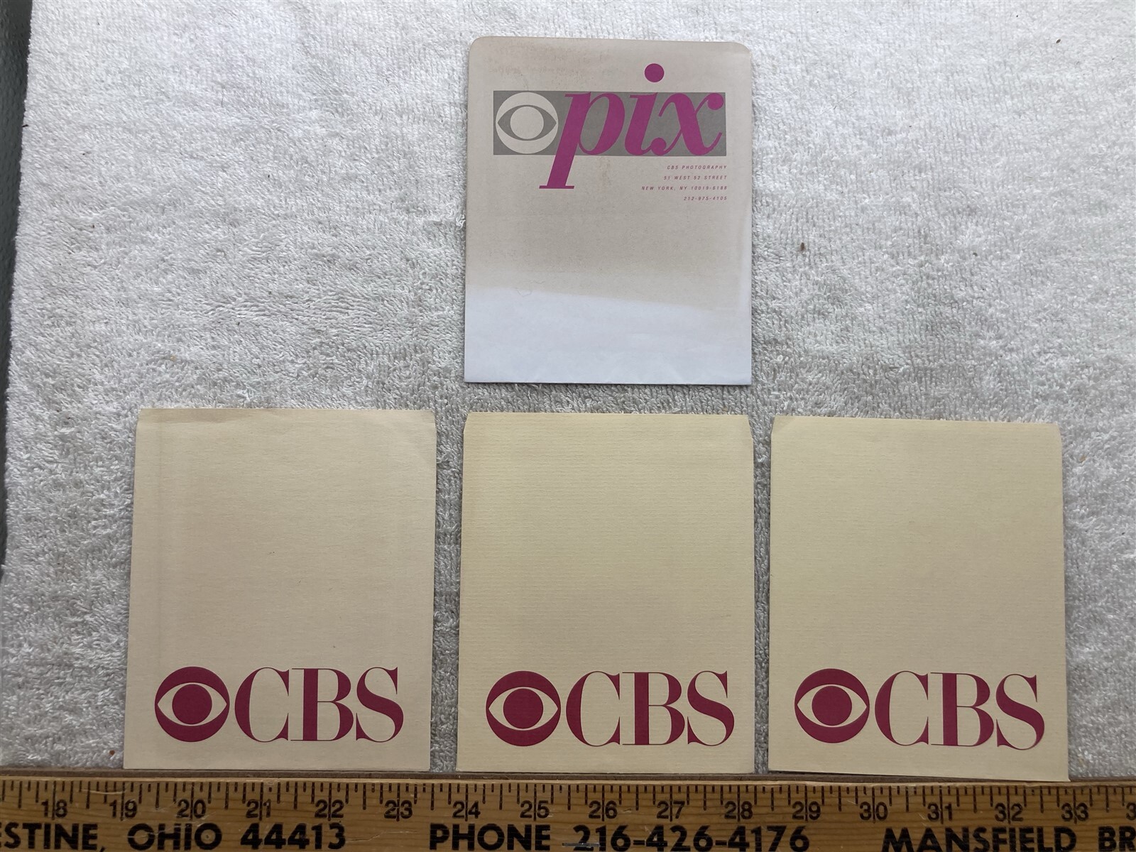 1970s 1980s CBS Photography Pix Empty Envelope Picture WPIX Vtg