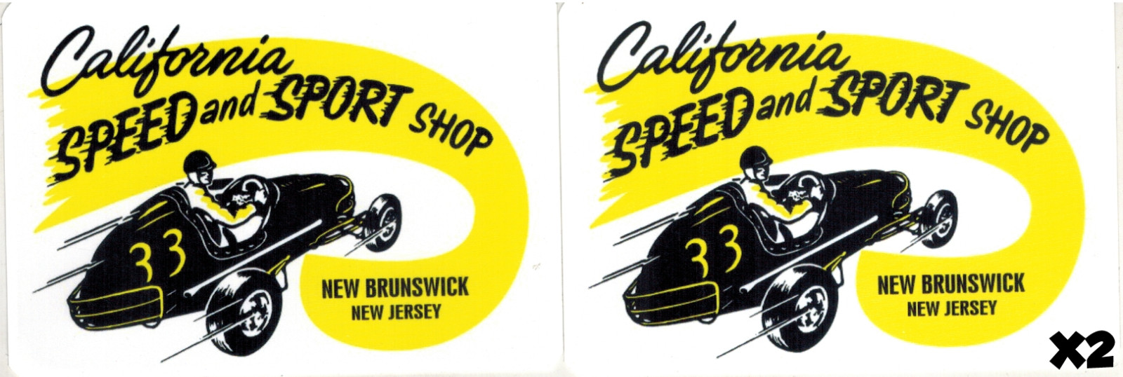California Speed and Sport Shop Vintage 50's Logo Shop Decals  4