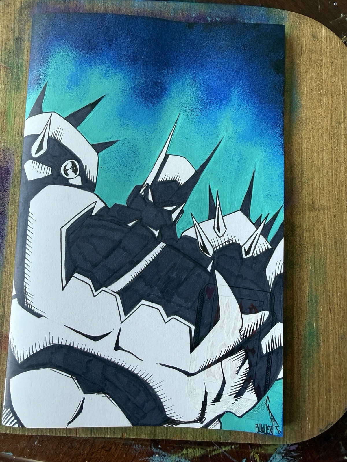 The Batman Adventures Mad Love Facsimile / Absolute Batman Painted Sketch Cover