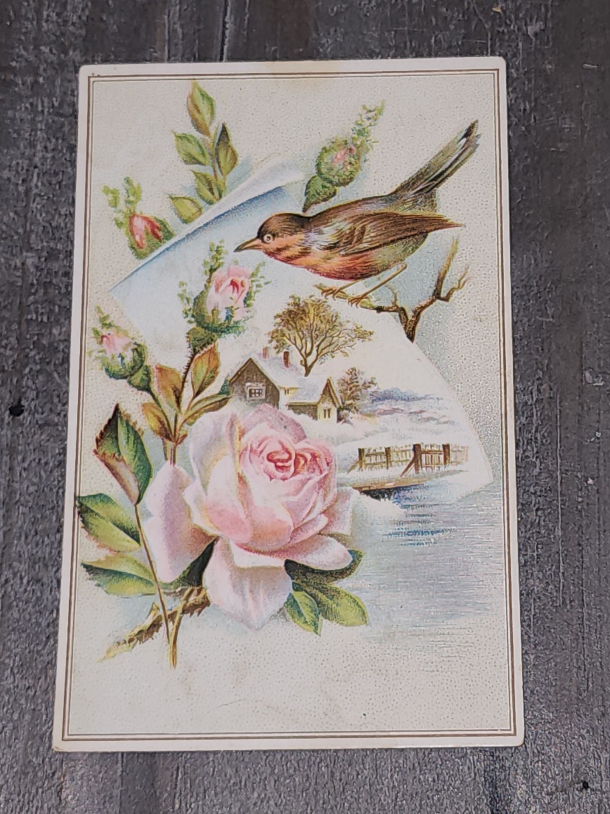 Vintage Victorian Trade Advertising Card MOKASKA COFFEE Flowers Bird House