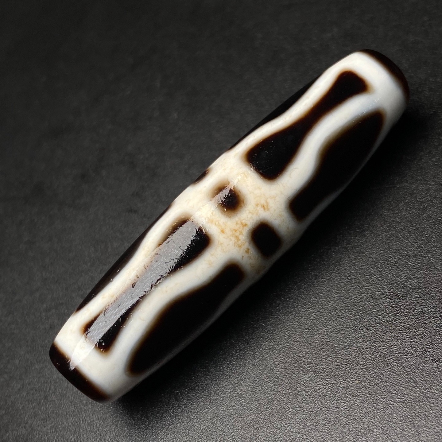 Vintage Tibetan Vajra Pestle Dzi Beads Old Agate Amulet Talisman Pendant 47×12mm