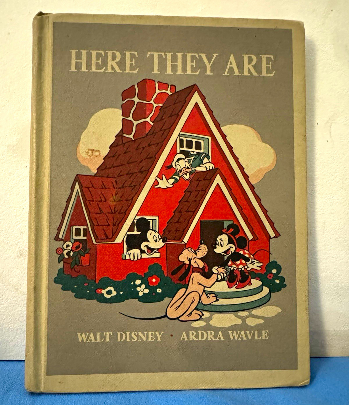 RARE 1940 Disney Here They Are Walt Disney Book Mickey Minnie Donald Pluto