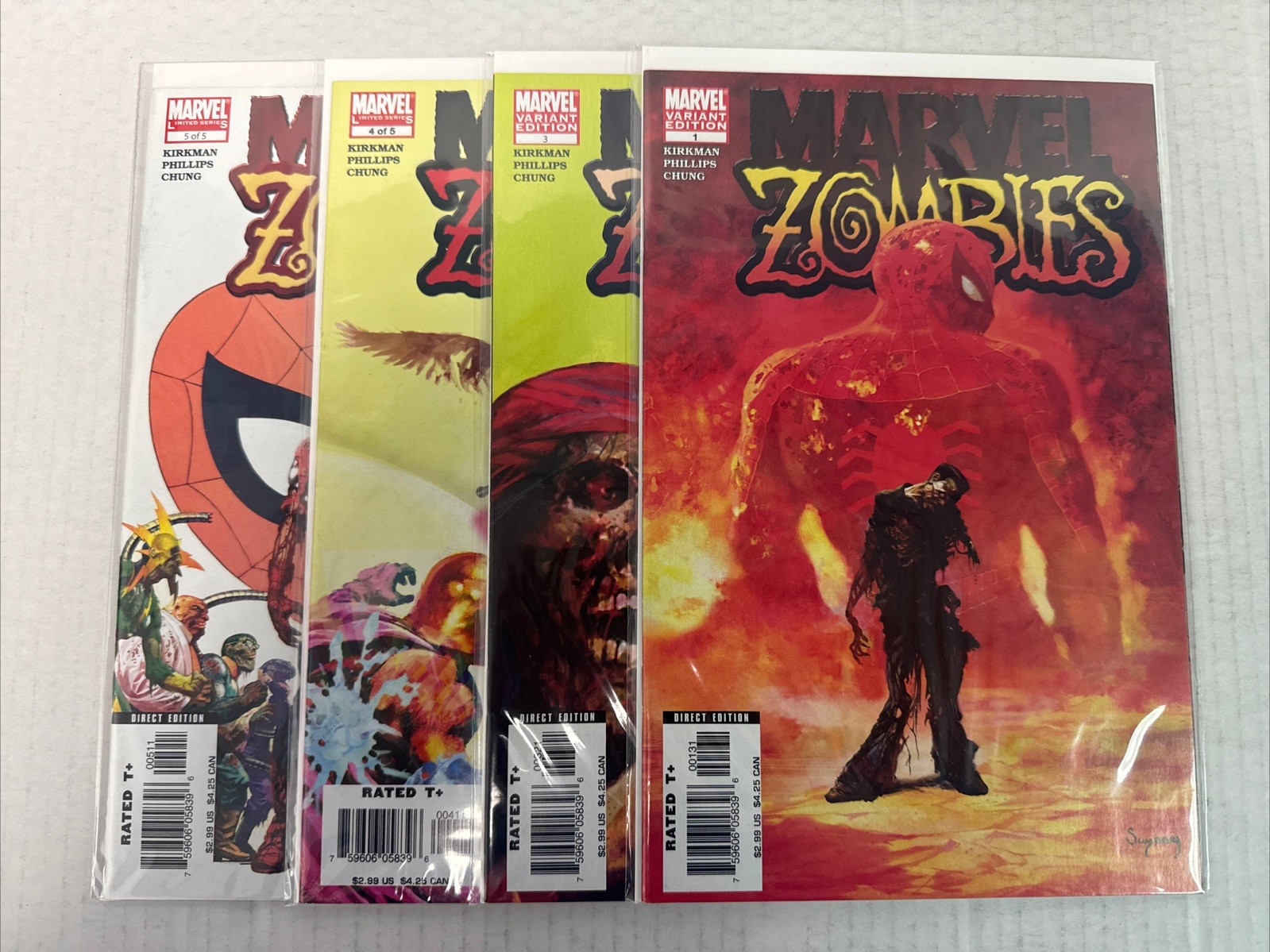 Marvel Zombies #1 & #2 Variants + #4 & #5 Lot Near Complete Marvel Comics 2005