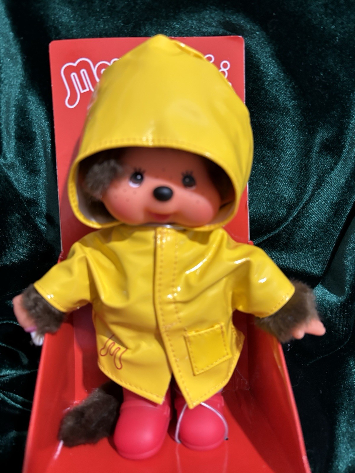 Monchhichi Sekiguchi Limited Edition Yellow Raincoat Boy 8 inch Doll