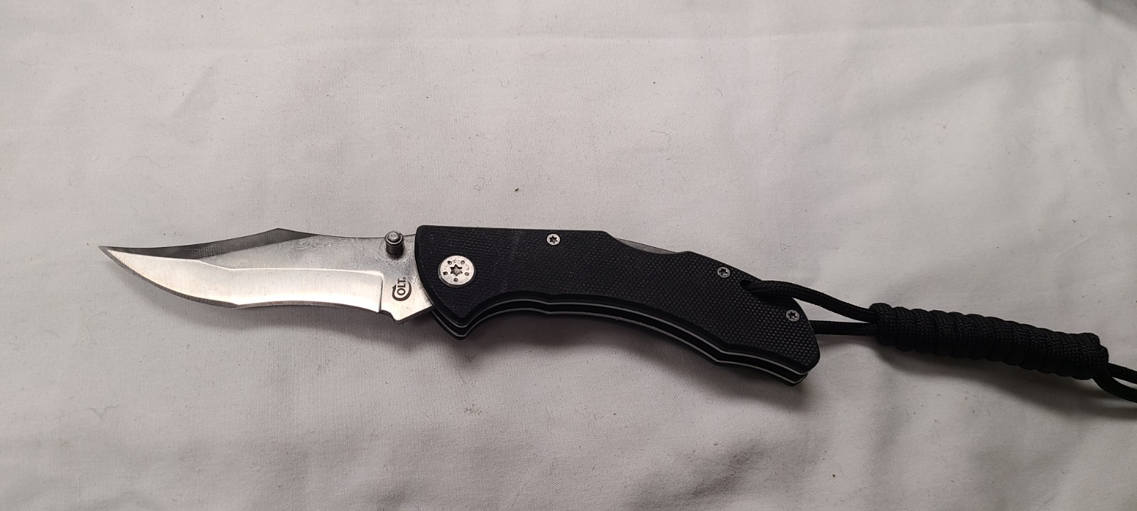 Colt CT728 Black Folding Tactical Clip Point Knife G-10 Grip