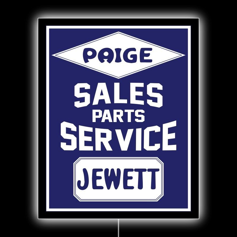 Paige Jewett Automobiles Sales & Service New LED Hanging Lighted Sign: 18x23\