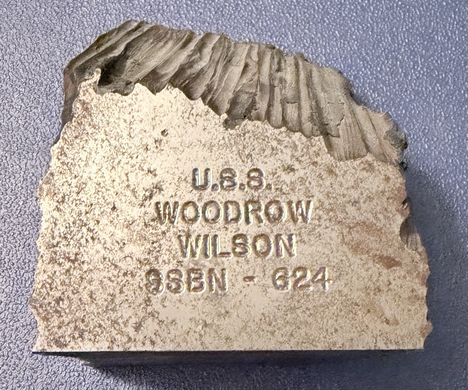 USS WOODROW WILSON SSBN 624 Piece of the Submarine’s HULL  SUPER RARE