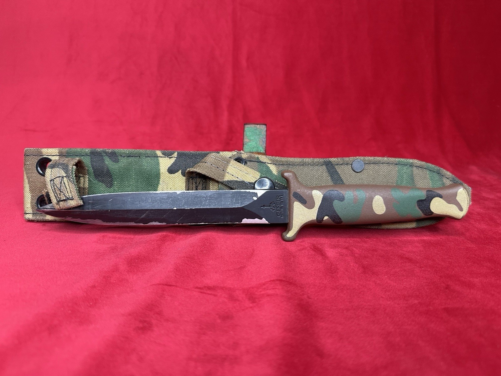 GERBER Guardian II 2 CAMO Fixed Blade Knife Dagger with Sheath - SEE PHOTOS