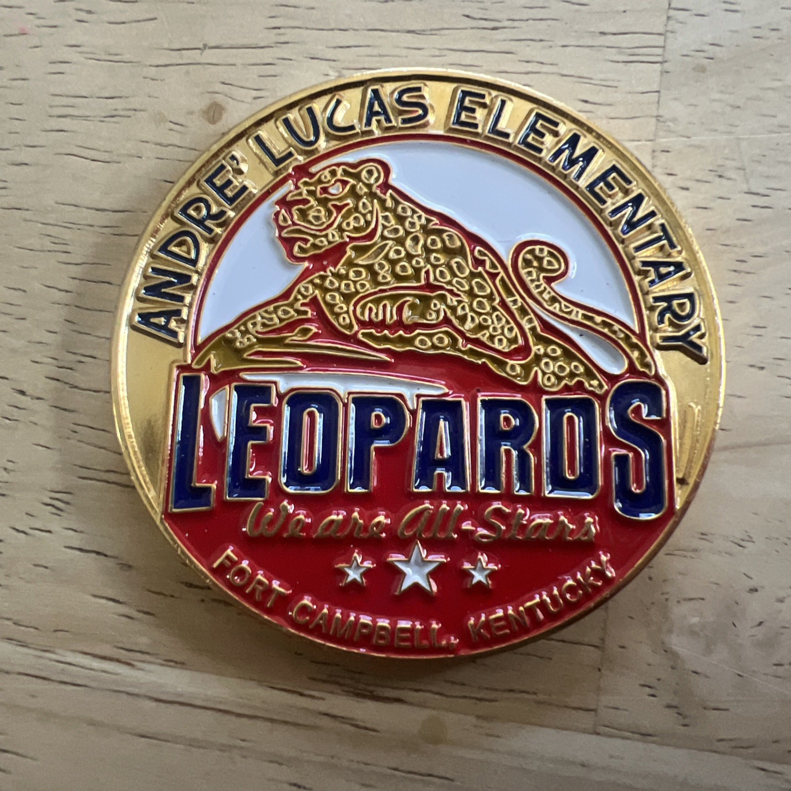 Andre Lucas Elementary “Leopards” Fort Campbell Kentucky Coin