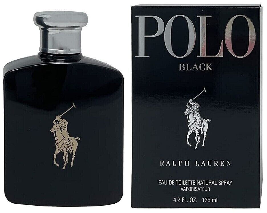 Ralph Lauren Polo Black 4.2 oz / 125 ml Eau De Toilette Spray For Men NEW Sealed