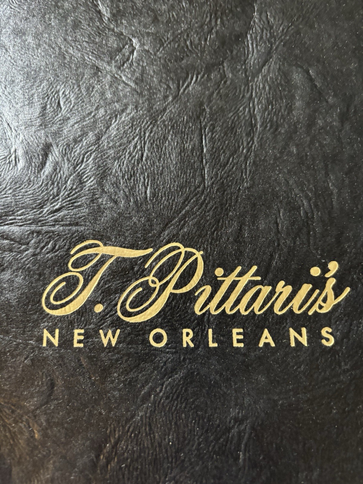 T Pittari’s Restaurant - Rare 1968 Sugar Bowl Menu - REDUCED