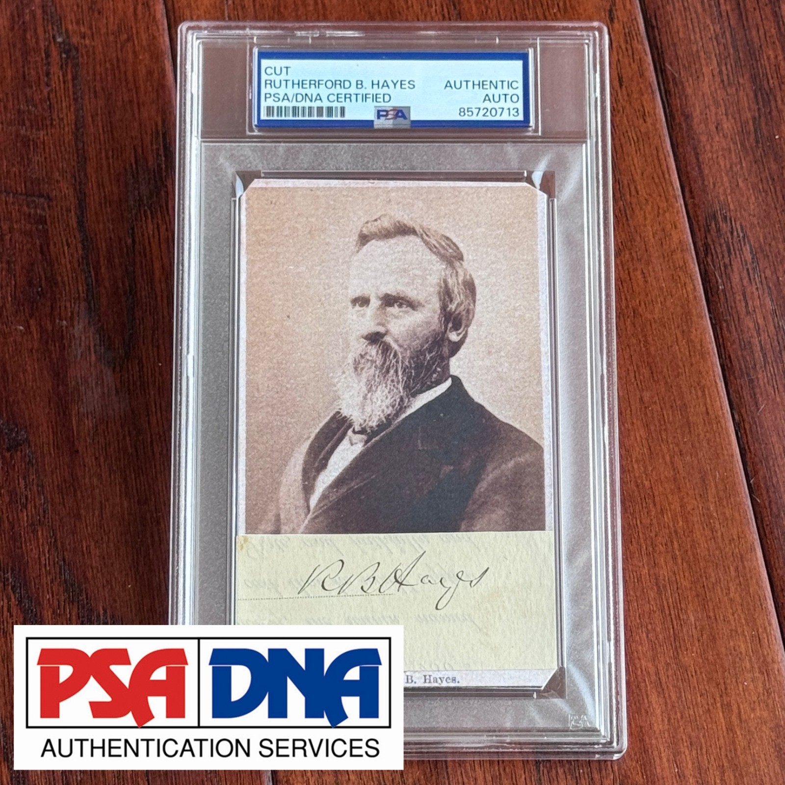 RUTHERFORD B. HAYES * PSA * Autograph Cut Signature CDV Repro Signed
