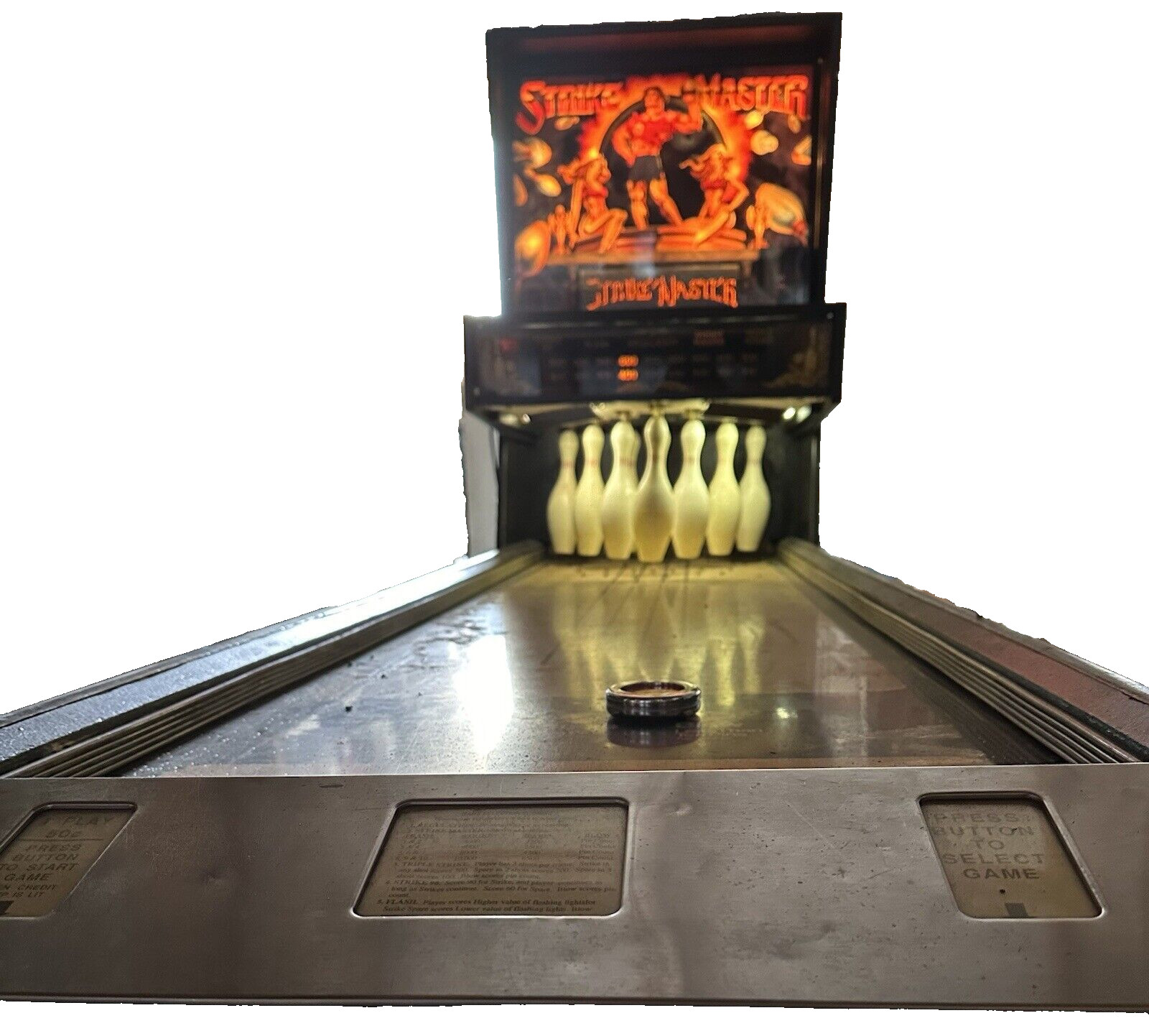 Williams Shuffle Alley working STRIKE MASTER Puck Bowler