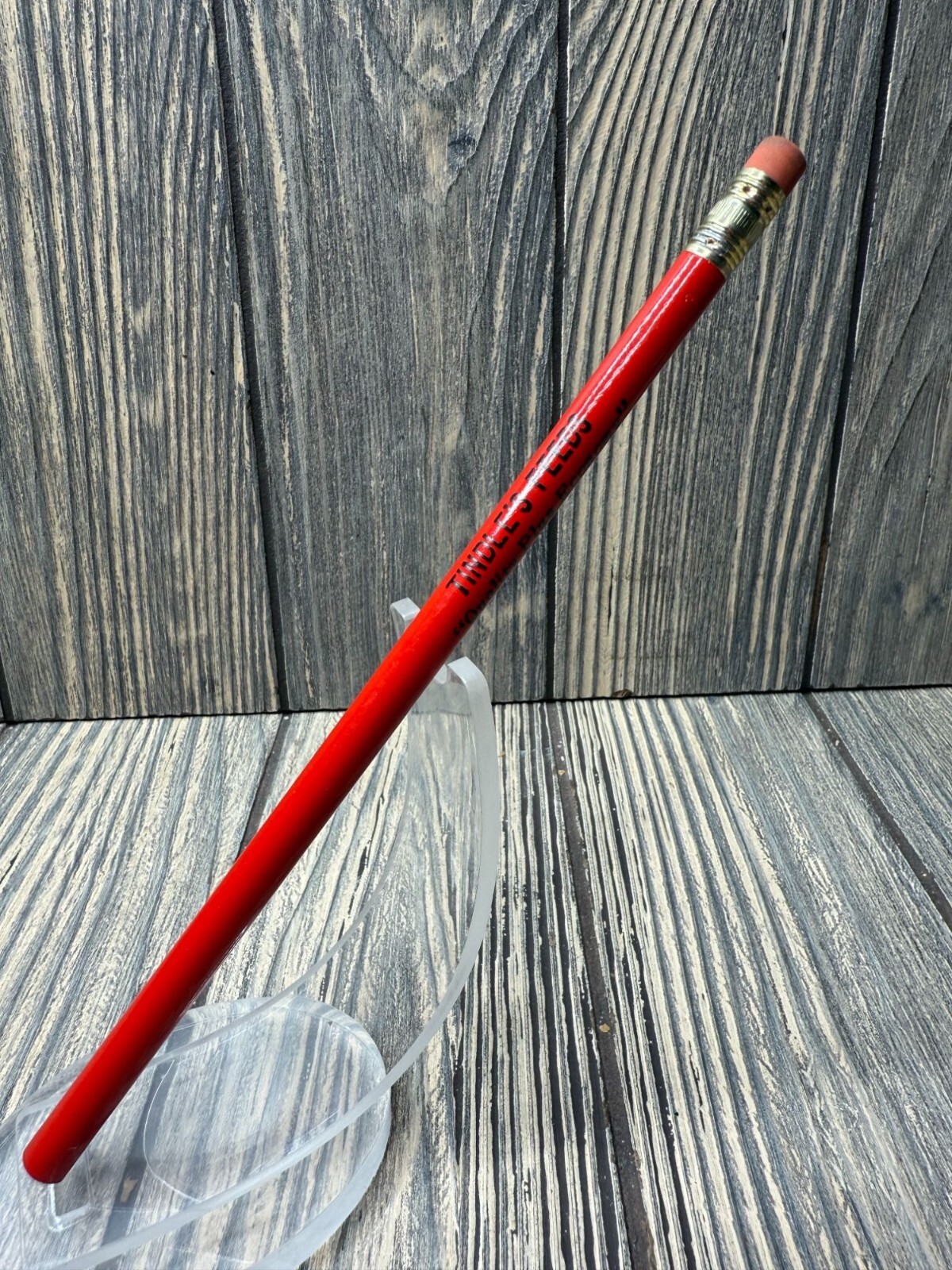 Vintage Red Timoles Feeds Advertising Pencil With Eraser \