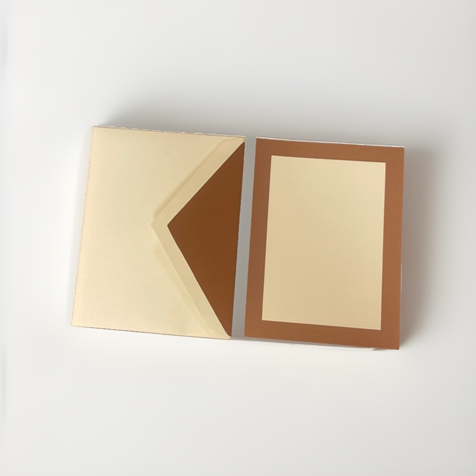 10 Pc Set Of Crane And Co Cards And Envelopes Rustic/beige
