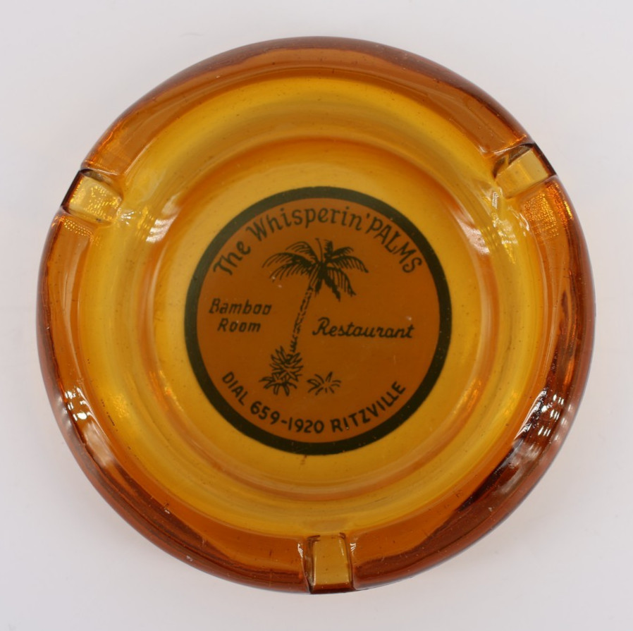 Vintage Marketing Ashtray The Whisperin\' Palms Ritzville Washington  WA