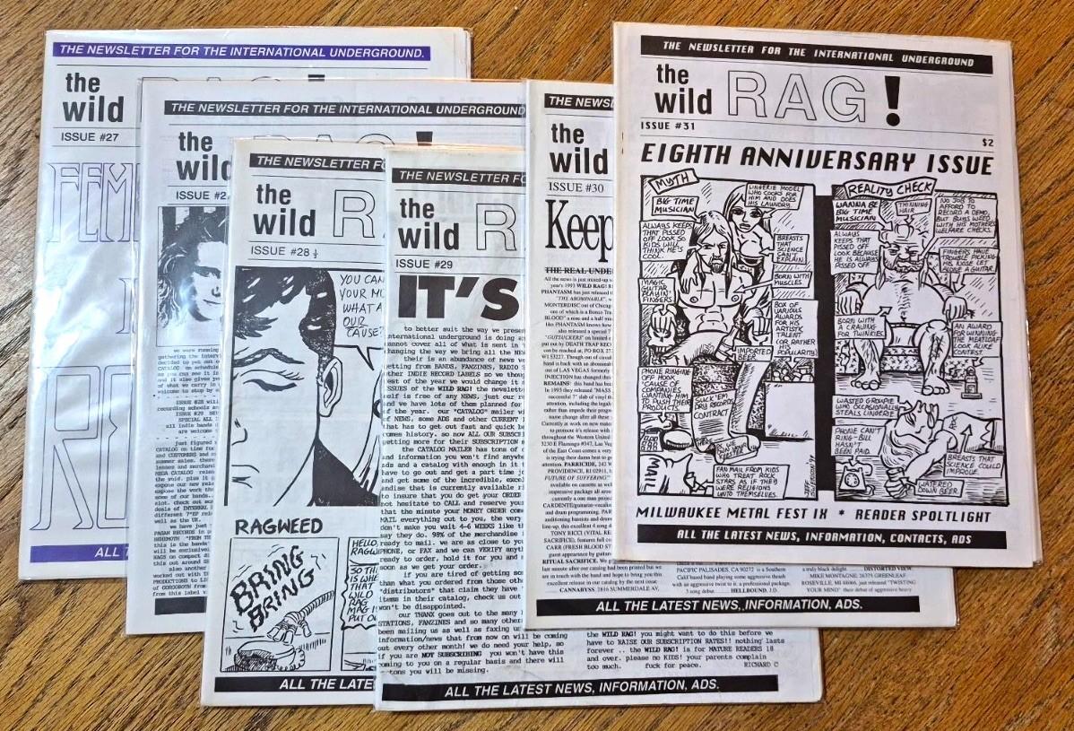 The Wild RAG Newsletter Lot Issues #27-31 Underground Comix Newspaper