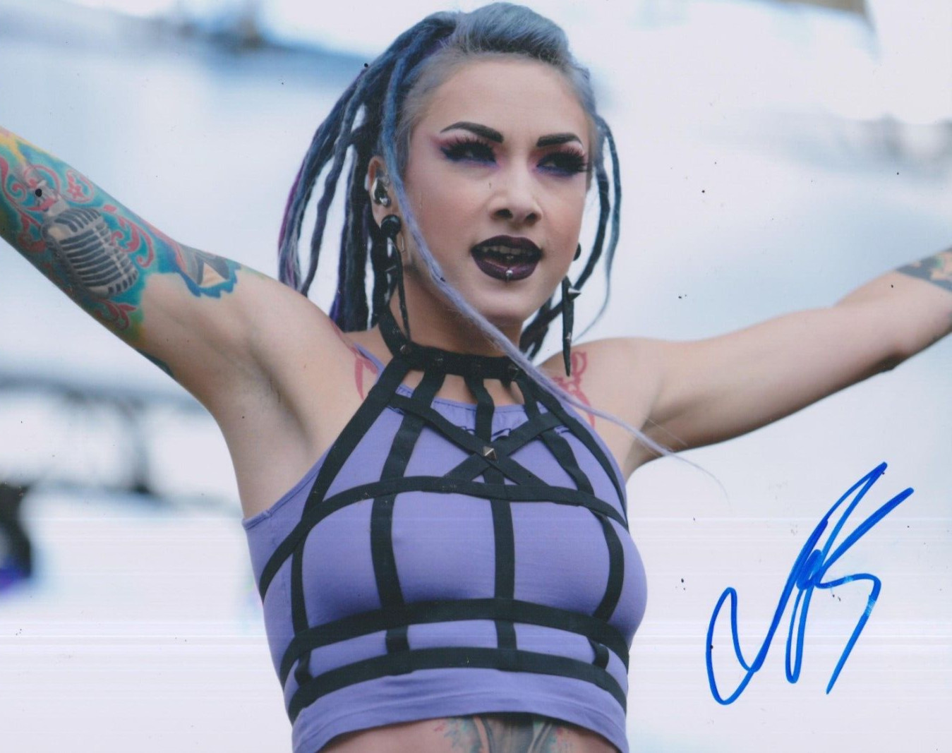 Lena Scissorhands  (Infected Rain)   **HAND SIGNED**  8x10 photo ~ AUTOGRAPHED