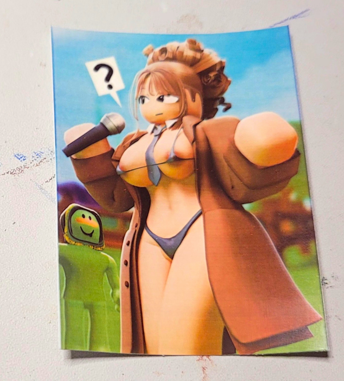 Custom Sticker Roblox Sus News Reporter Sticker Custom Made High Quality