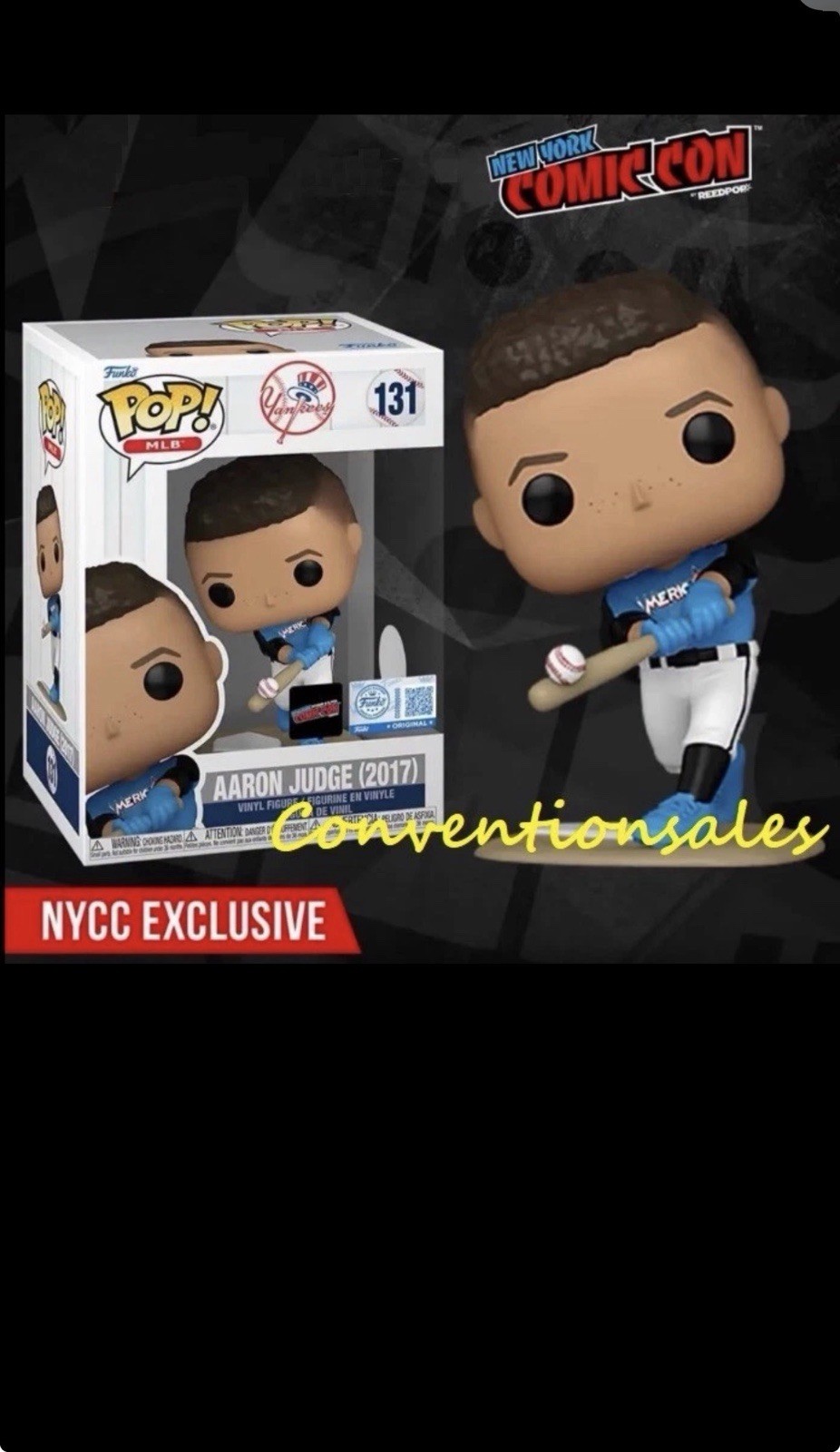 NYCC 2026 EXCLUSIVE FUNKO POP NY YANKEES - AARON JUDGE (2017) FIGURE -presale