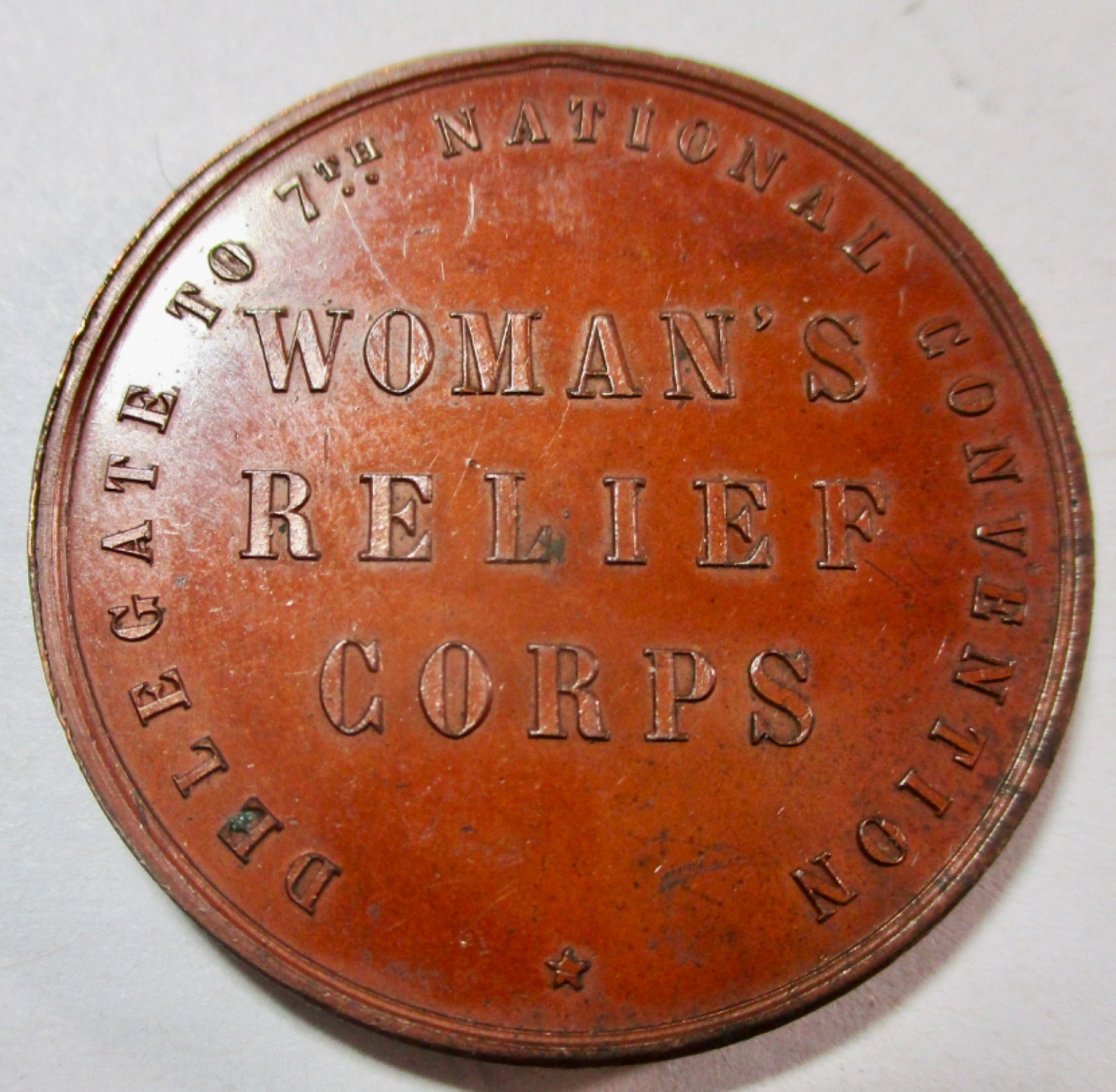 CIVIL WAR GAR  WOMAN\'S RELIEF CORPS RARE MEDAL--FORMED IN 1885 TO WORK WITH GAR