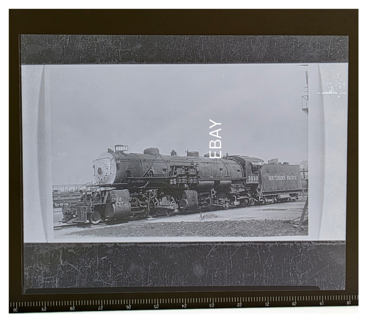 Southern Pacific SP 3930 2-6-6-2 MM-3 Mallet Steam Locomotive Photo Negative