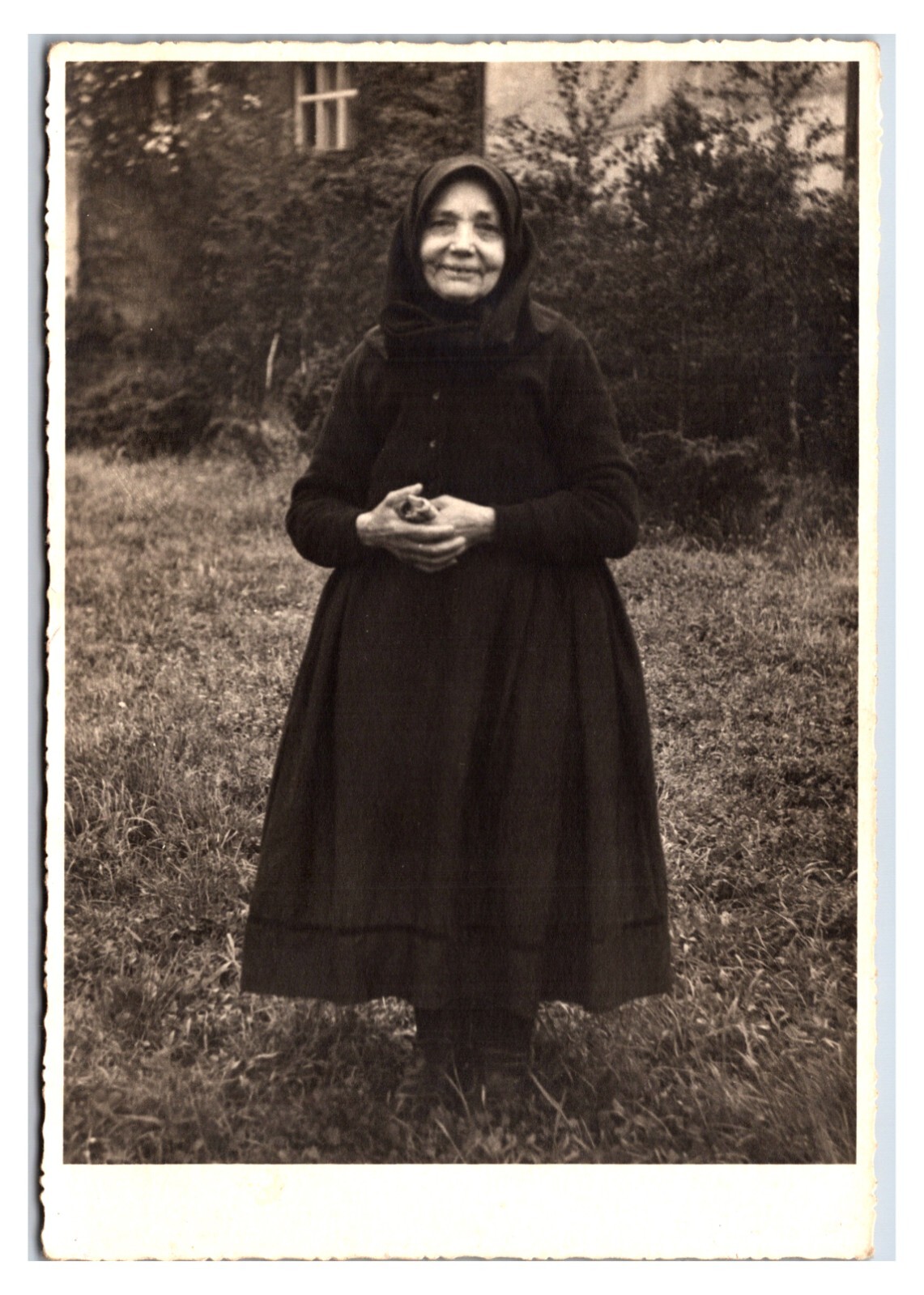 Early 1910s - Older Lady in Dress - Original Photo - *Named On Back*