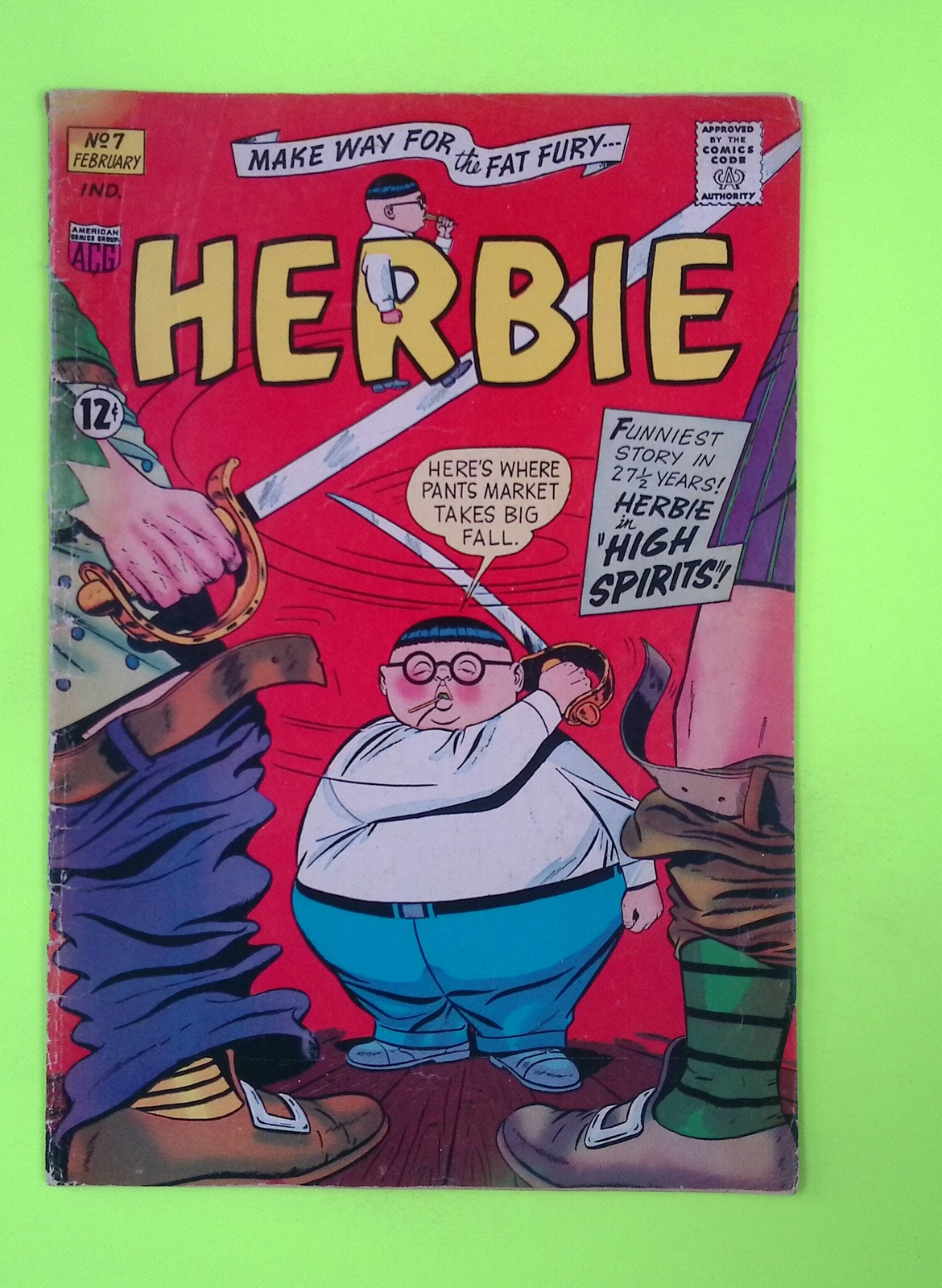 Herbie #7 Vol. 1 1965 American Comics Group Low Grade Comic Book G33-150