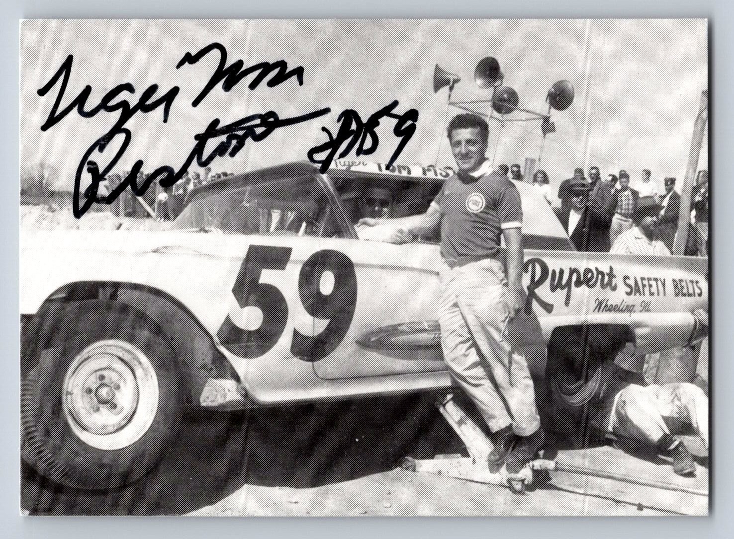 Tom Pistone Autographed Photo NASCAR Racing Driver 1959 Rookie Season