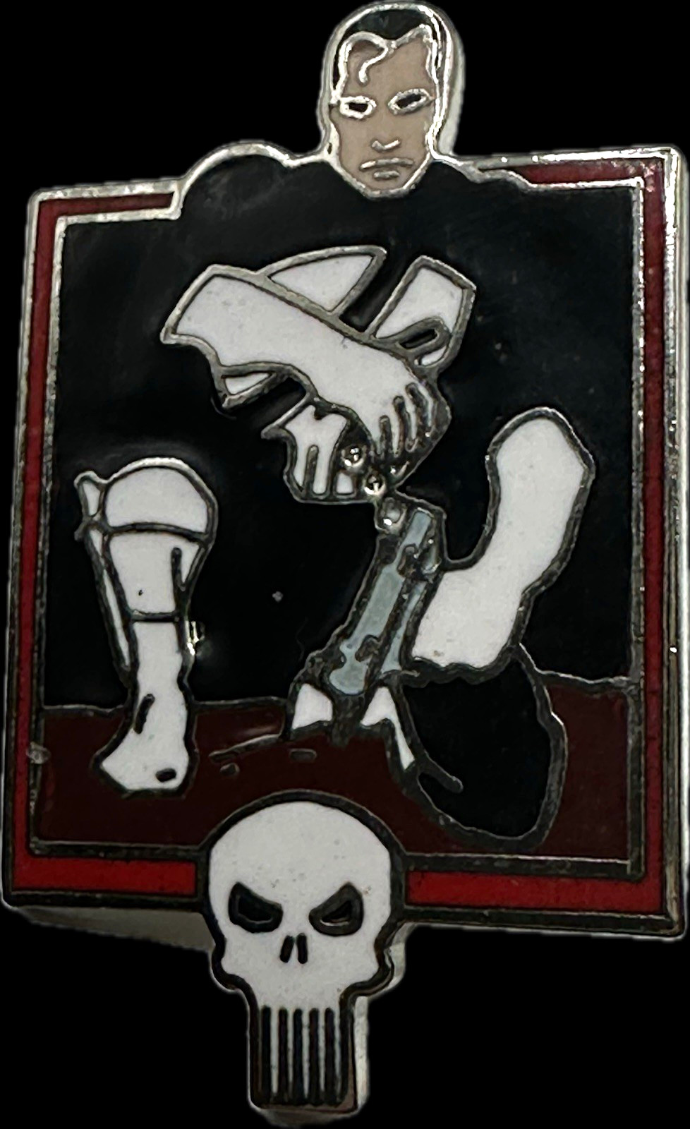 Vintage 1989 Marvel Punisher War Journal Enamel Pin New Loose - 