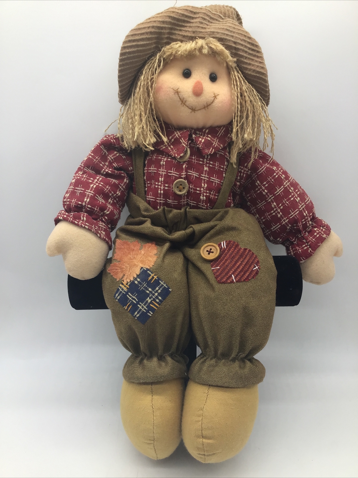 2003 Vintage Prima Creations Primitive Sitting Fall/Thanksgiving Scarecrow Doll