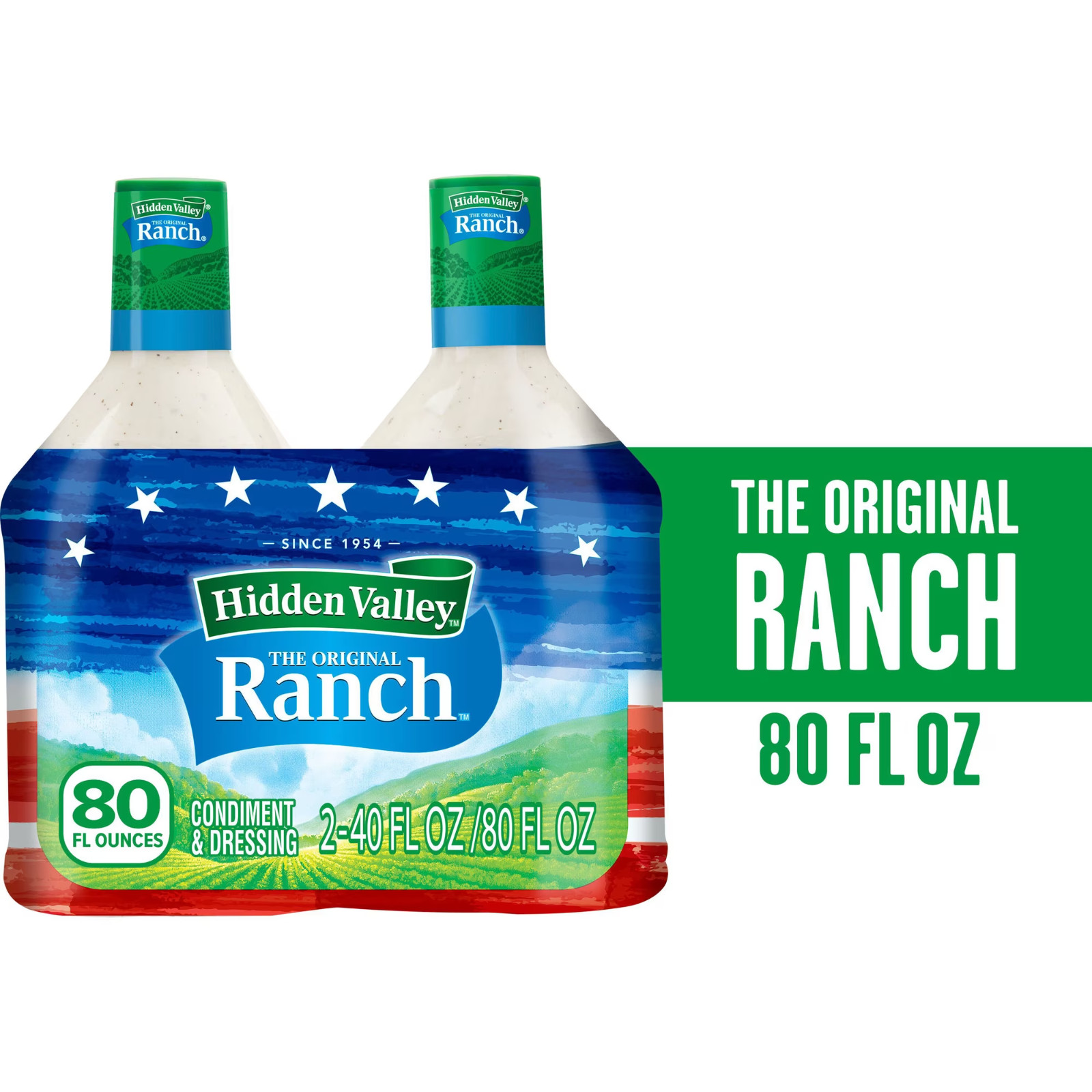 hidden valley Ranch Dressing 2 Park Of 40 0z Original Ranch 80oz Total